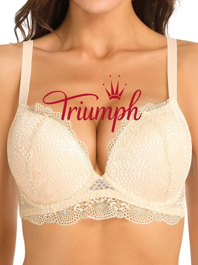 Triumph - 3 darab 🔥Szexi csipkés push-up női melltartó