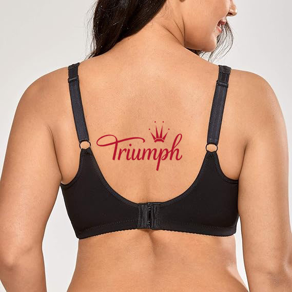 Triumph - 3 darab 🔥Női nagyméretű kényelmes pamut vezeték nélküli teljes kupa béleletlen melltartó