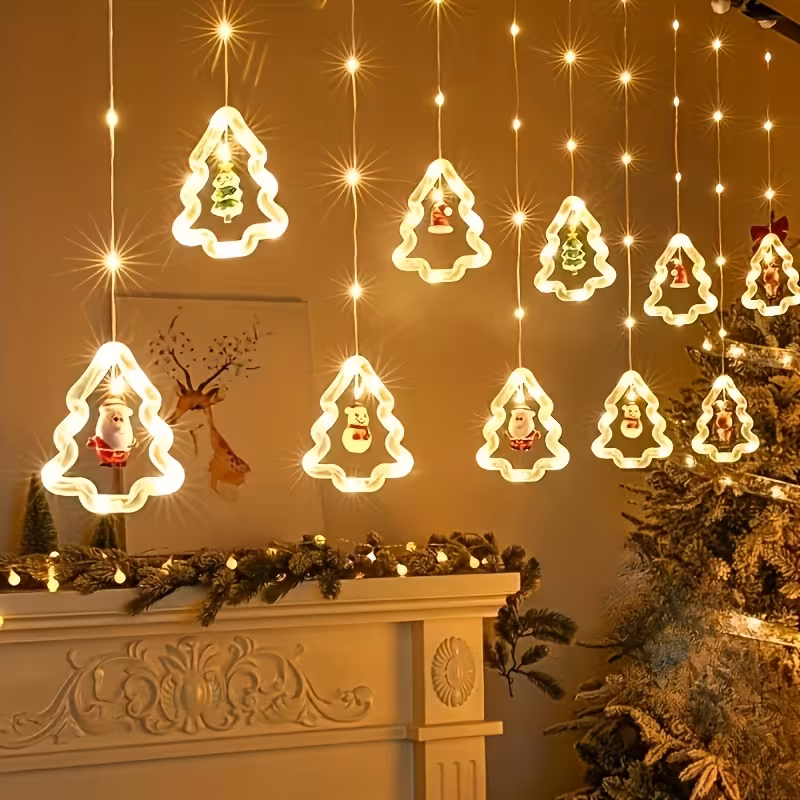 10pcs mini snowflake led string lights usb powered made of plastic suitable for wall decoration in home bedrooms windows curtains doors etc   indoor   decorations 118 11 inches living room decor Product details 5
