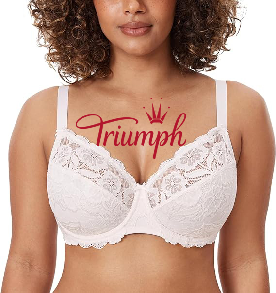 Triumph - 3 darab 🔥Nagy méretű teljes kupa csipke melltartó