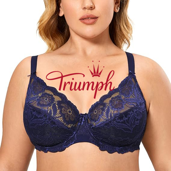 Triumph - 3 darab 🔥Nagy méretű teljes kupa csipke melltartó