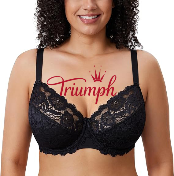 Triumph - 3 darab 🔥Nagy méretű teljes kupa csipke melltartó