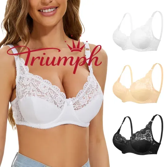 Triumph - 🔥 Seksowny, haftowany drutem, regulowany biustonosz plus size [75A-110E] 3 szt