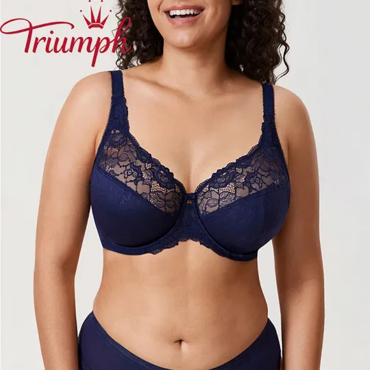 Triumph - (3 csomag) Női állítható, légáteresztő komfort csipke béleletlen melltartó