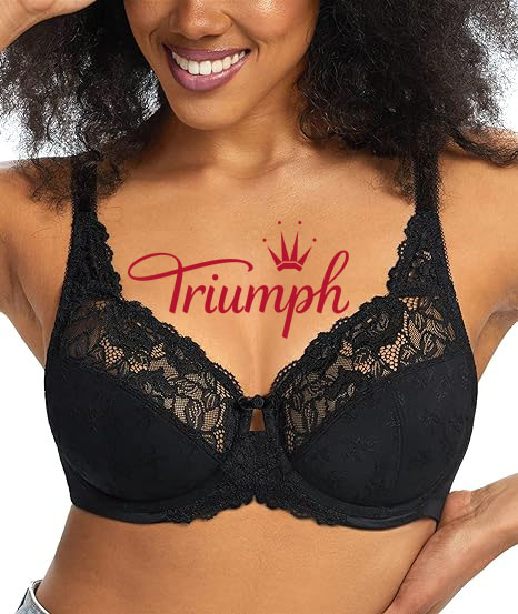 Triumph 3 részes szett💖Szexi női vezeték nélküli csipke melltartó