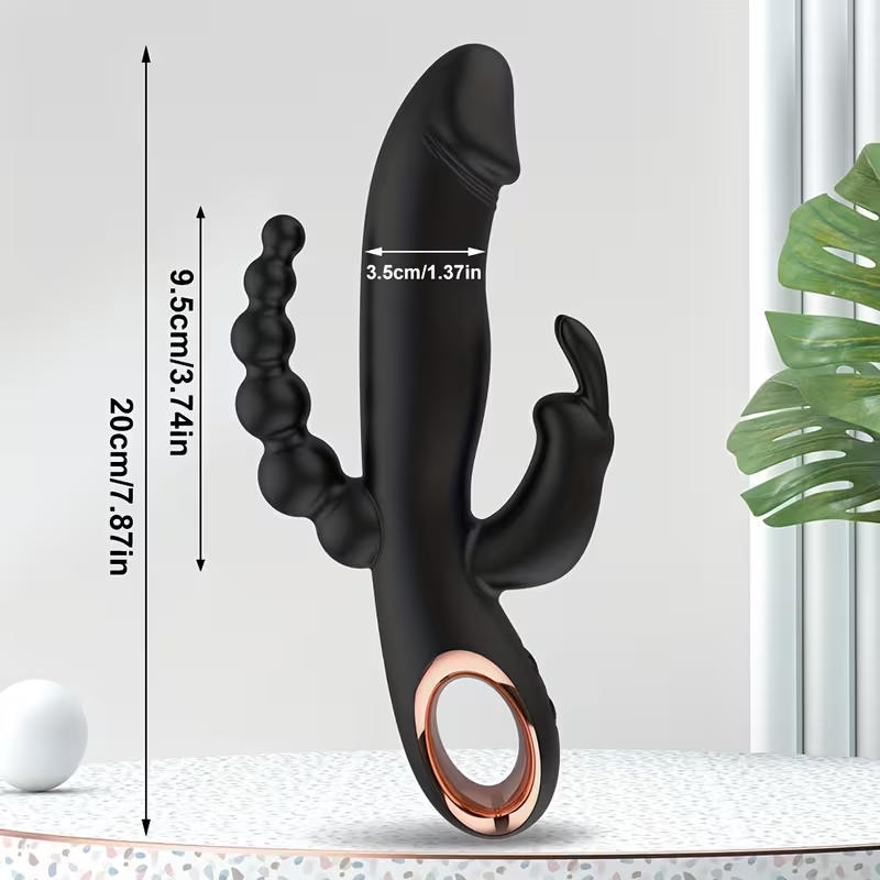 Teleszkópos vibráló szexuális játékszer – G-pont és anális vibrátor 10 frekvenciás stimulációs masszírozóval
