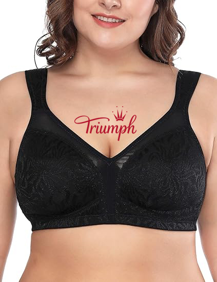 Triumph - 3 darab 🔥Női teljes fedésű plus méretű kényelmes zsugor melltartó, vezetékek nélkül, párnázás nélkül