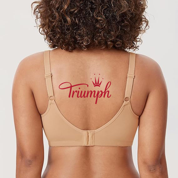 Triumph - 3 darab 🔥Női nagyméretű kényelmes pamut vezeték nélküli teljes kupa béleletlen melltartó