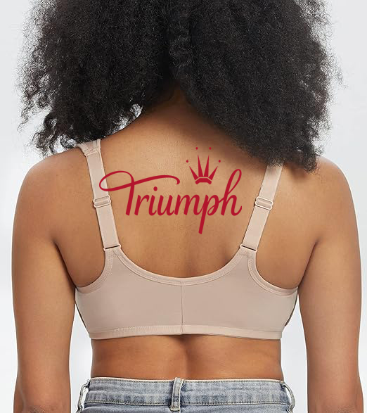 Triumph - 3 darab 🔥Női elülső gombos béleletlen plus méretű melltartó