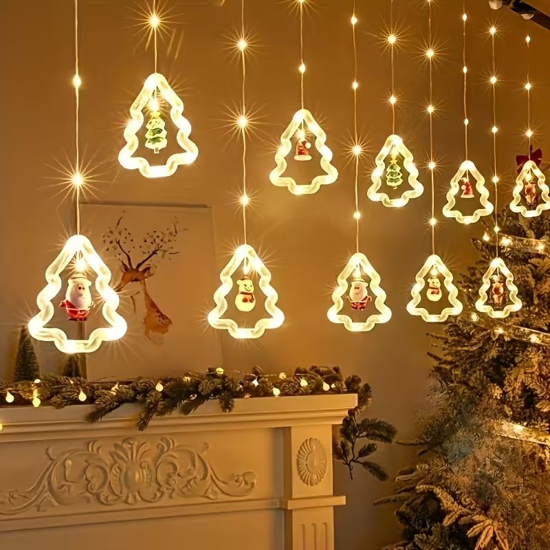 10 mini hópehely LED-es fényfüzér, USB-ről táplált, műanyagból készült, alkalmas hálószobába való faldekorációra, ablakokra, függönyökre, ajtókra stb., tökéletes beltéri ünnepi partik dekorációjához - 118,11 hüvelyk, nappali dekorációhoz.