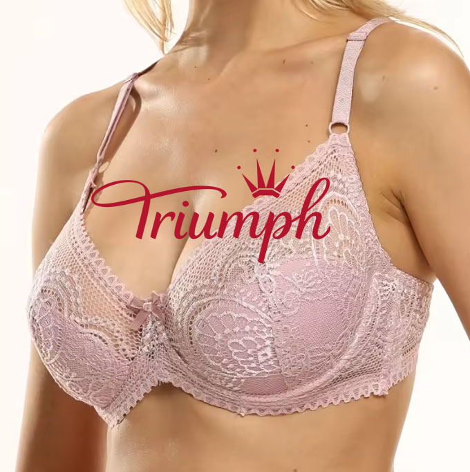Triumph-(trzy pozycje) Biustonosz plus size z fiszbinami podtrzymującymi-75-110