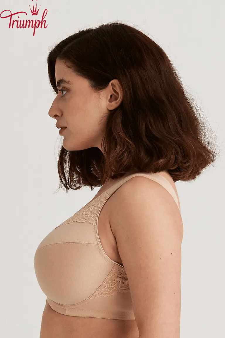Triumph - (3 szt.)  Biustonosz bawełniany z fiszbinami