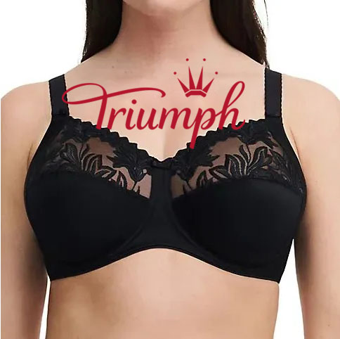 Triumph - (3 db) Szexi, légáteresztő virágos csipke melltartó