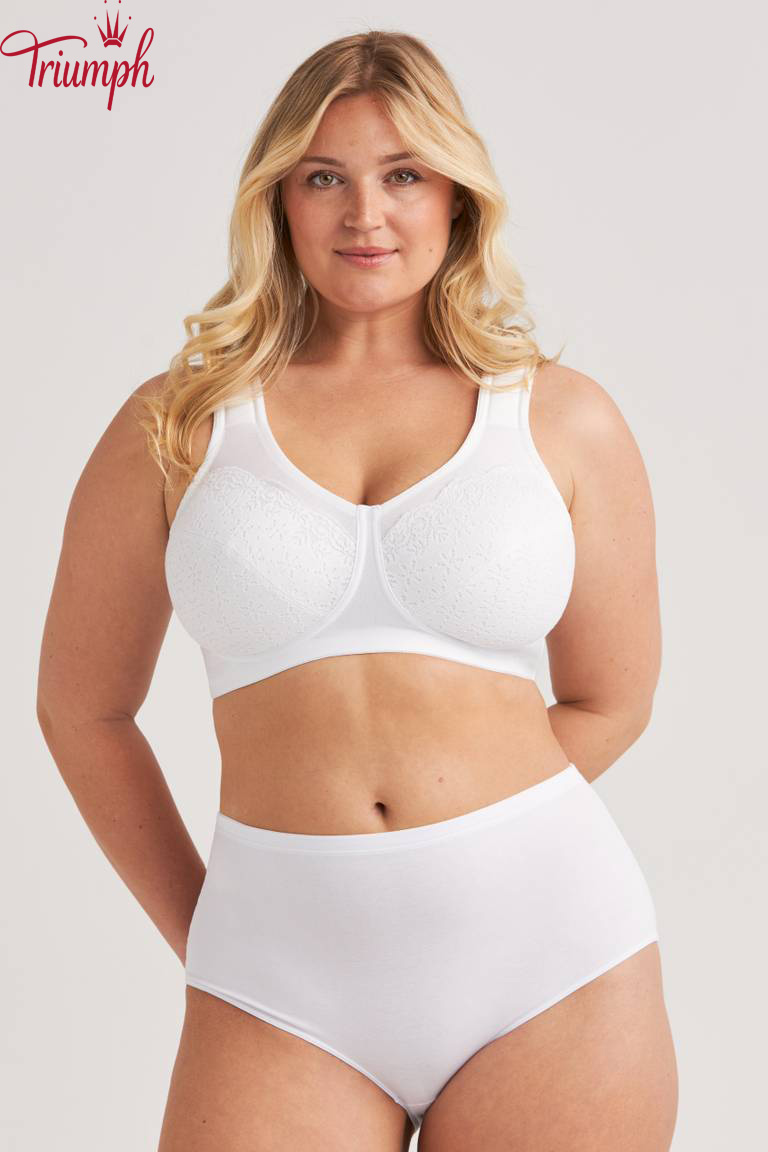 Triumph - (3 db) Merevítő nélküli, tiszta pamut melltartó
