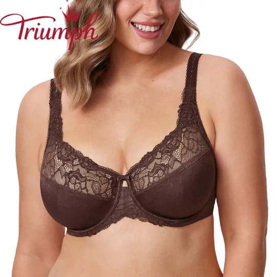 Triumph - (3 csomag) Női állítható, légáteresztő komfort csipke béleletlen melltartó