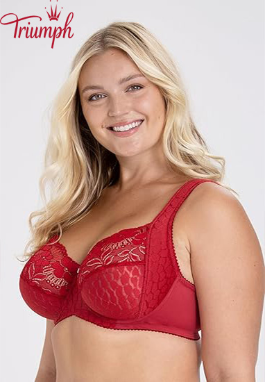 Triumph - (3 db)  Jacquard csipke aládrótozott oldaltámasztó melltartó