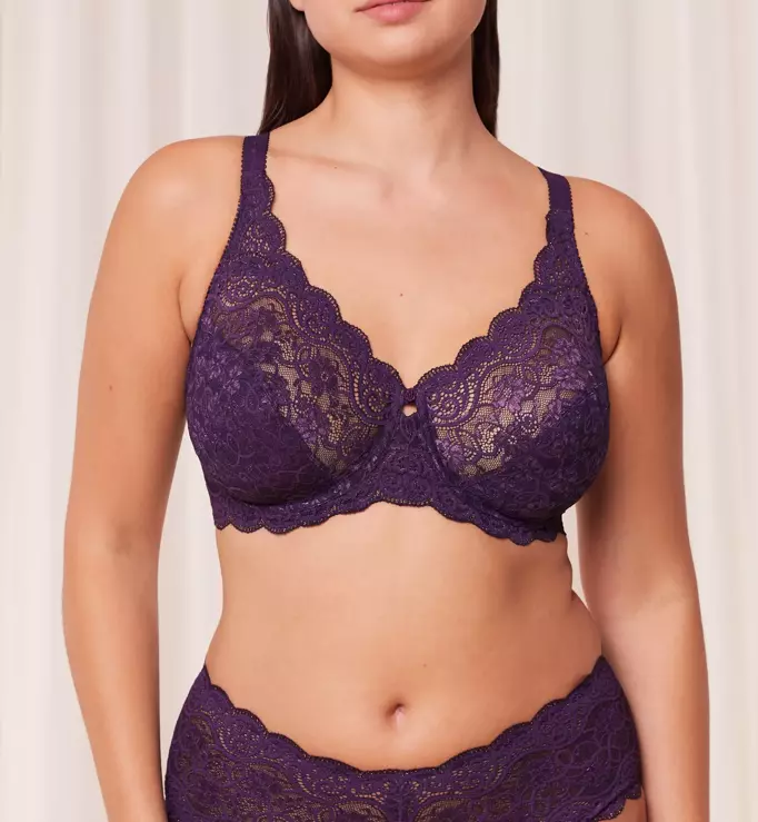 Triumph – Szexi, átlátszó, ultravékony csipkés expozíciógátló melltartó [75A-110E] 3 részes