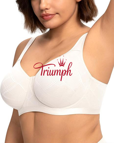 Triumph - (4 τεμ.) Γυναικείο σουτιέν ζακάρ με φαρδιά θήκη και ενίσχυση