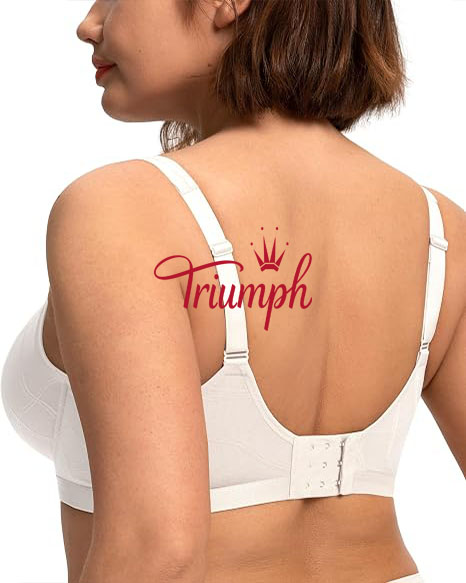 Triumph - (4 τεμ.) Γυναικείο σουτιέν ζακάρ με φαρδιά θήκη και ενίσχυση