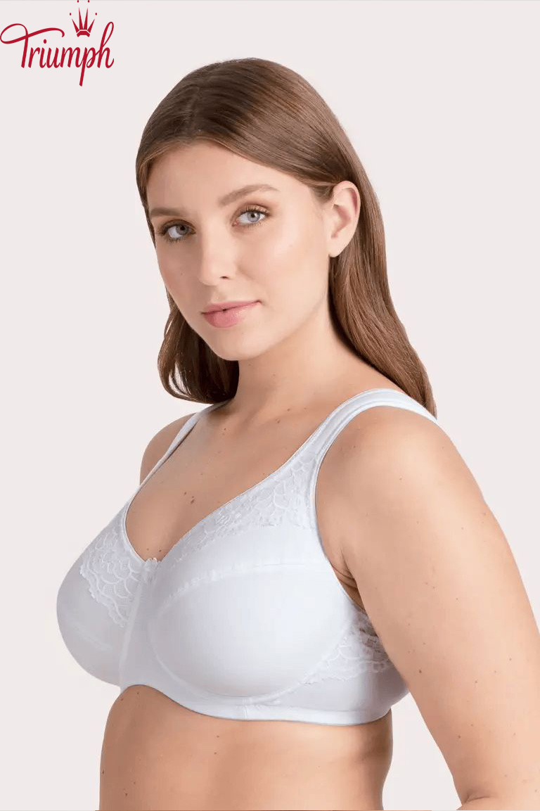 Triumph - (3 szt.)  Biustonosz bawełniany z fiszbinami