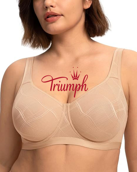 Triumph - (4 τεμ.) Γυναικείο σουτιέν ζακάρ με φαρδιά θήκη και ενίσχυση