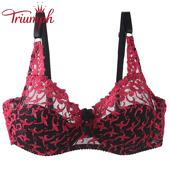 Triumph – Sexy ultratenká vyšívaná čipkovaná podprsenka【S-7XL】