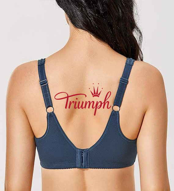 Triumph - 3 darab 🔥Női nagyméretű kényelmes pamut vezeték nélküli teljes kupa béleletlen melltartó