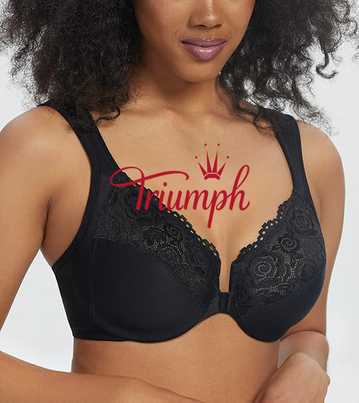 Triumph - 3 darab 🔥Női elülső gombos béleletlen plus méretű melltartó