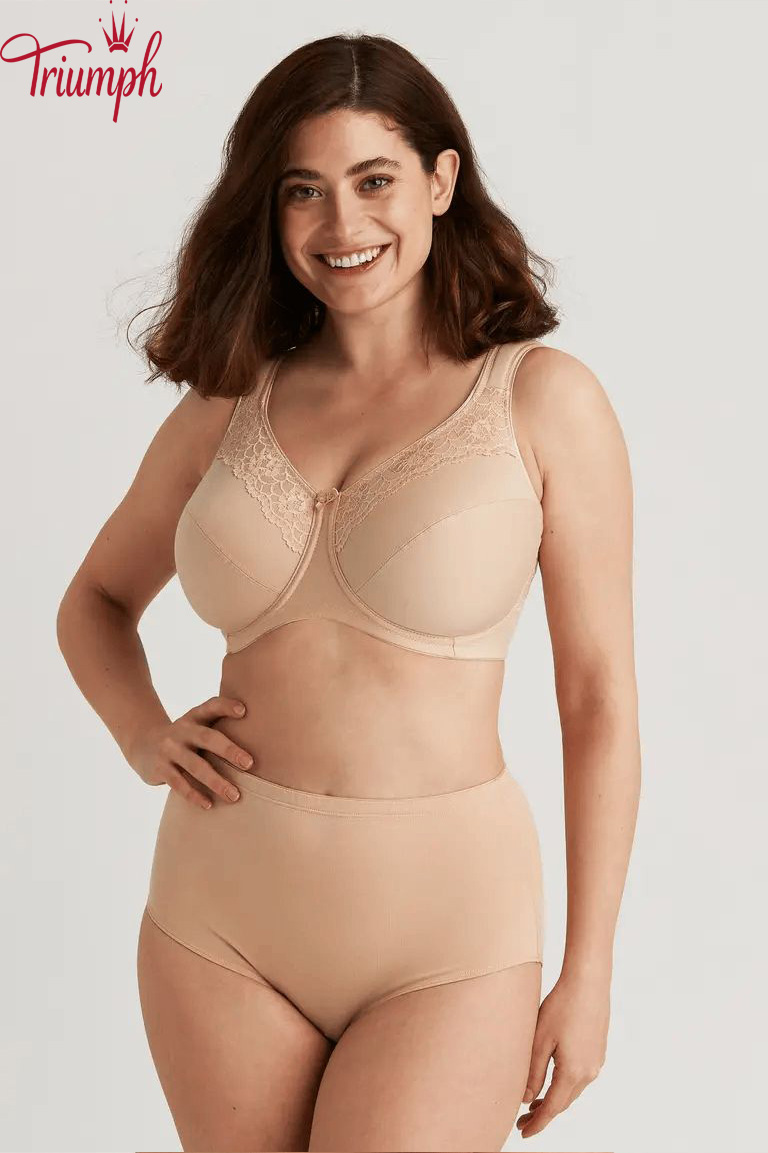Triumph - (3 szt.)  Biustonosz bawełniany z fiszbinami