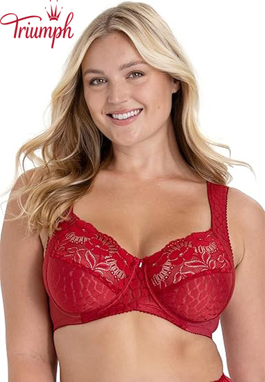 Triumph - (3 db)  Jacquard csipke aládrótozott oldaltámasztó melltartó