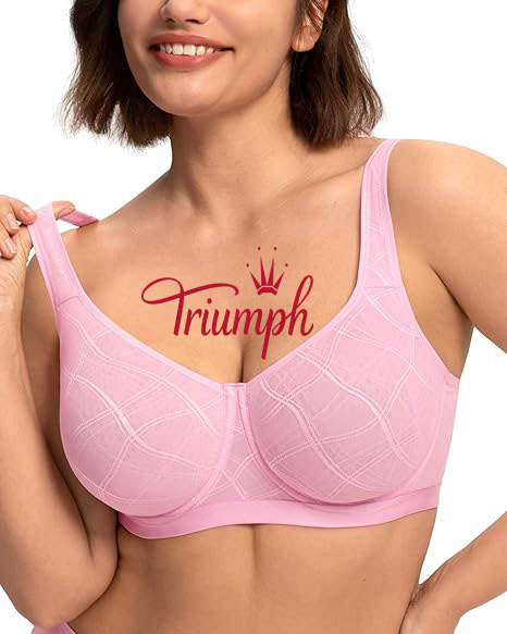Triumph - (4 τεμ.) Γυναικείο σουτιέν ζακάρ με φαρδιά θήκη και ενίσχυση