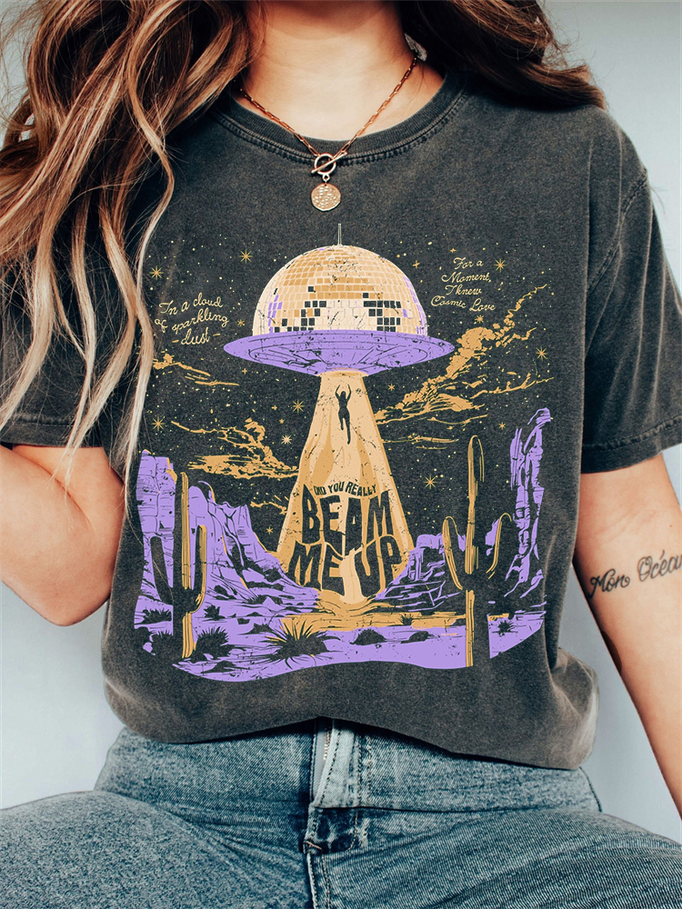 Did You Really Beam Me Up Vintage Washed T Shirt