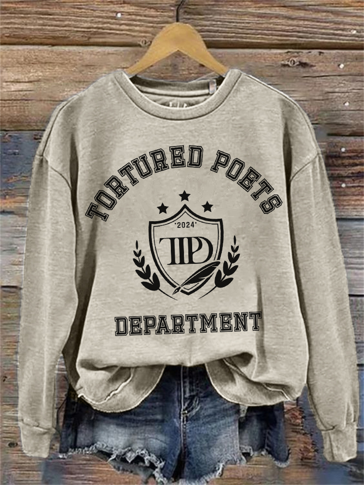 The Tortured Poets Department Inspired Washed Sweatshirt