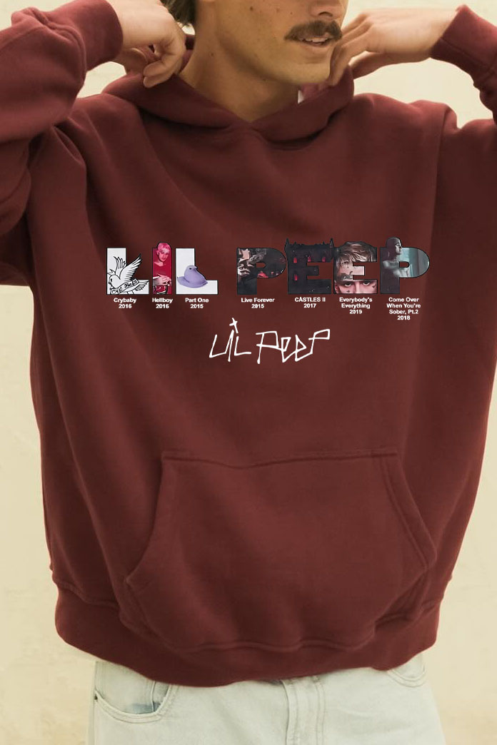lilpeep hooded sweatshirt for men