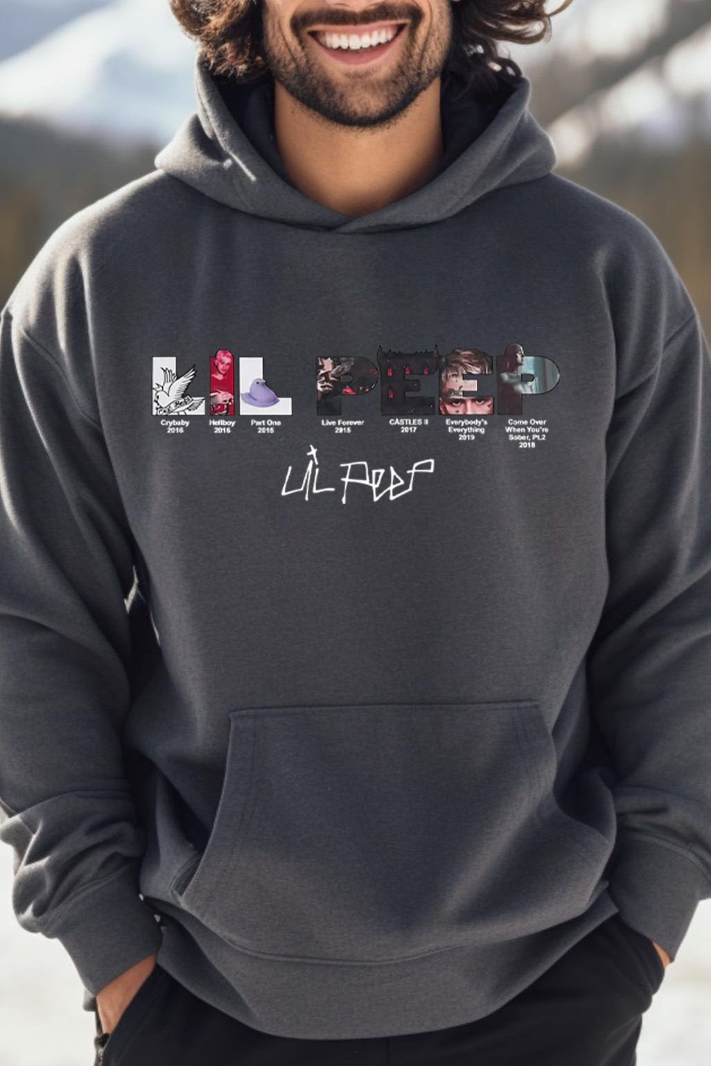 lilpeep hooded sweatshirt for men