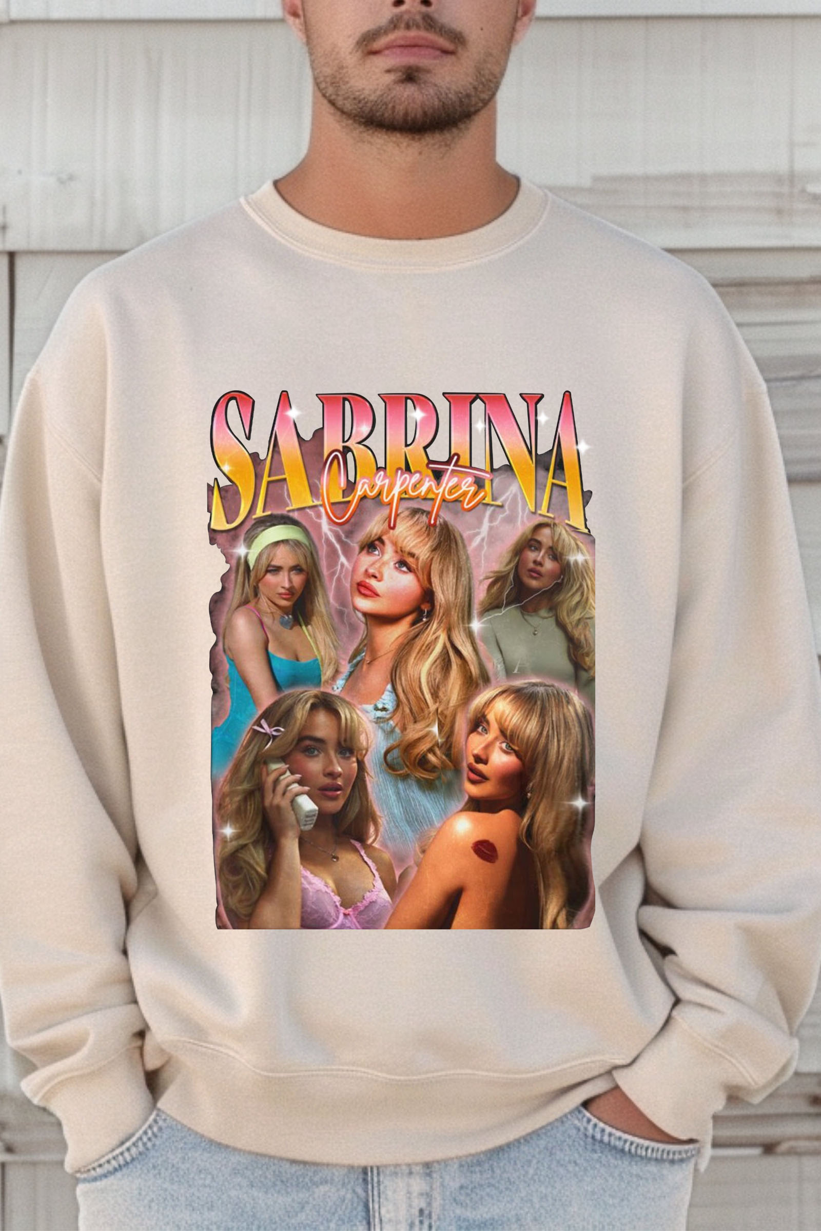 Retro Sabrina Carpenter 2024 Tour Graphic Sweatshirt For Men