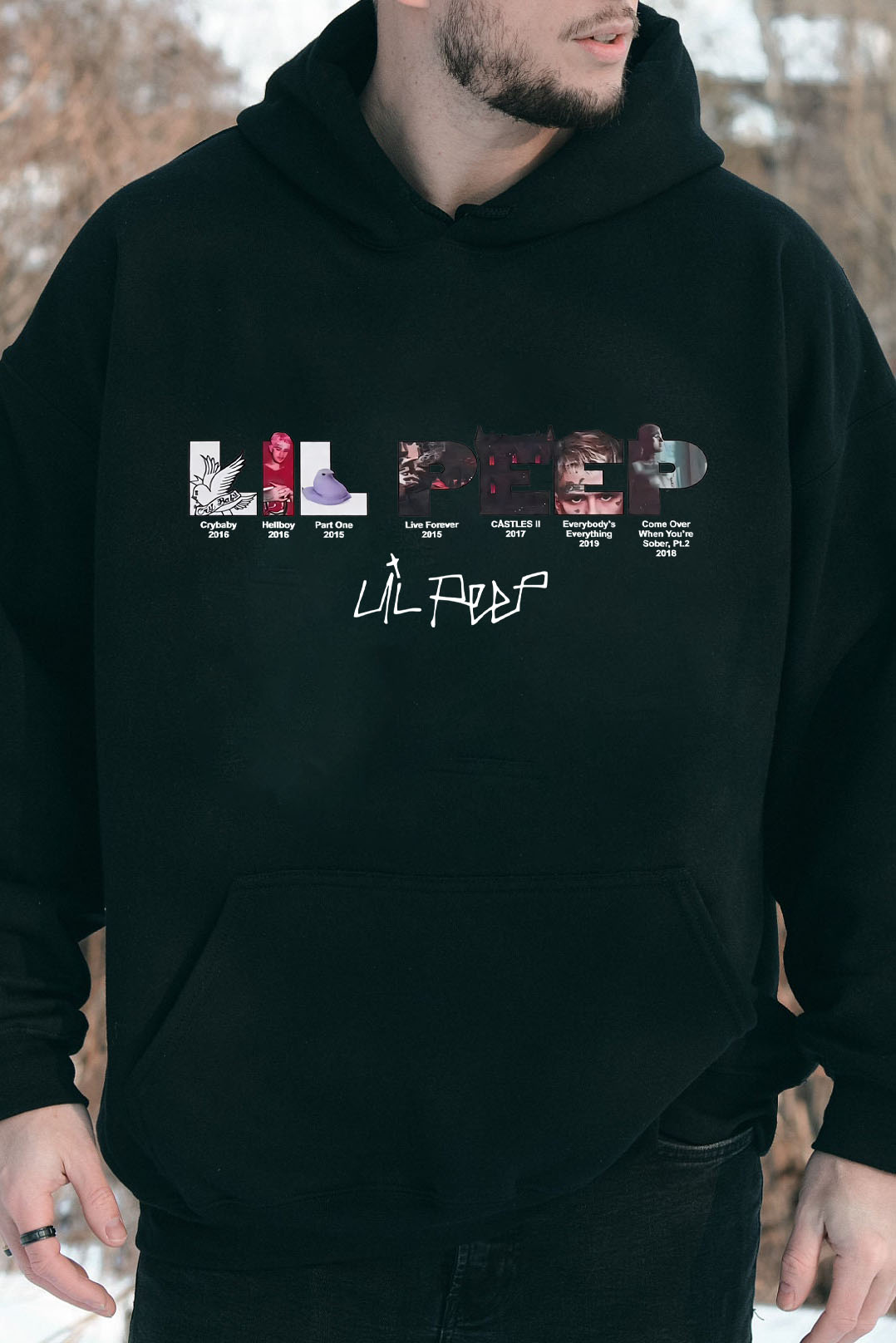 lilpeep hooded sweatshirt for men