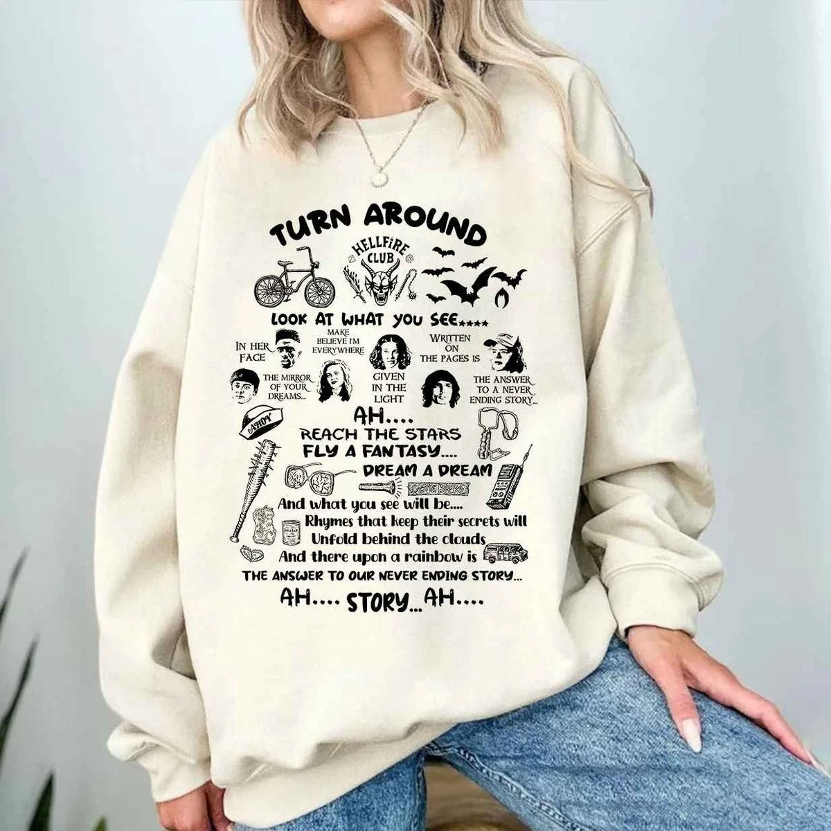 Stranger Things Dustin and Suzy The Neverending Story shirts/Sweatshirts/Hoodies