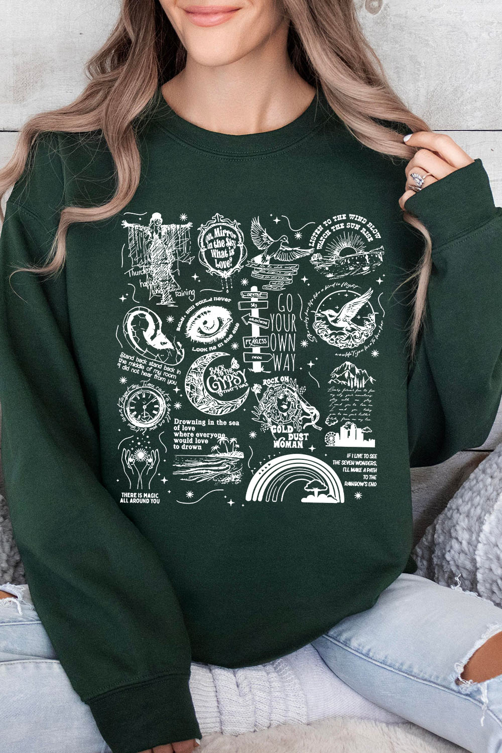 Stevie Nicks Tracklist Sweatshirt  For Women