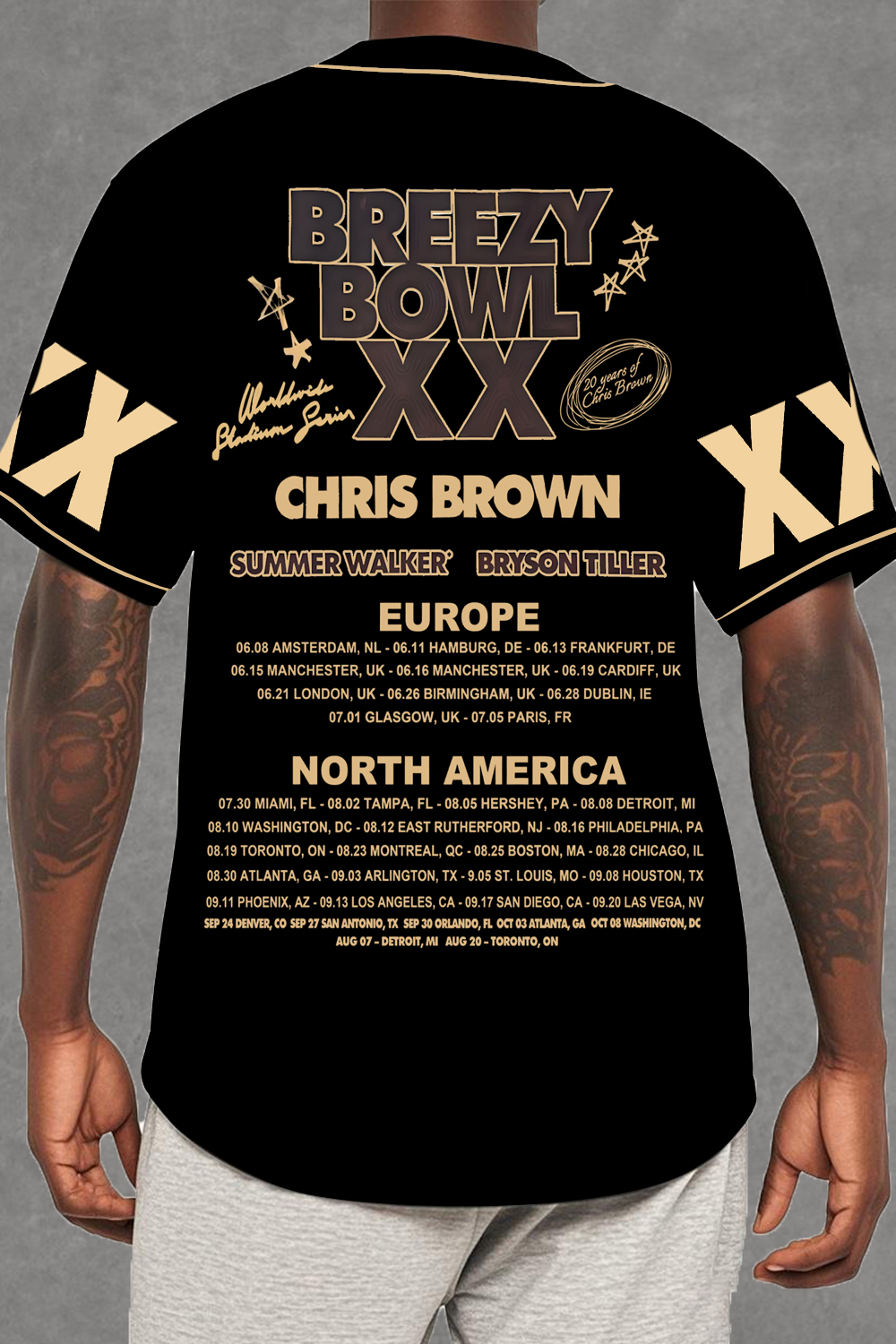 cb Jersey Tour 2025  Baseball Jersey