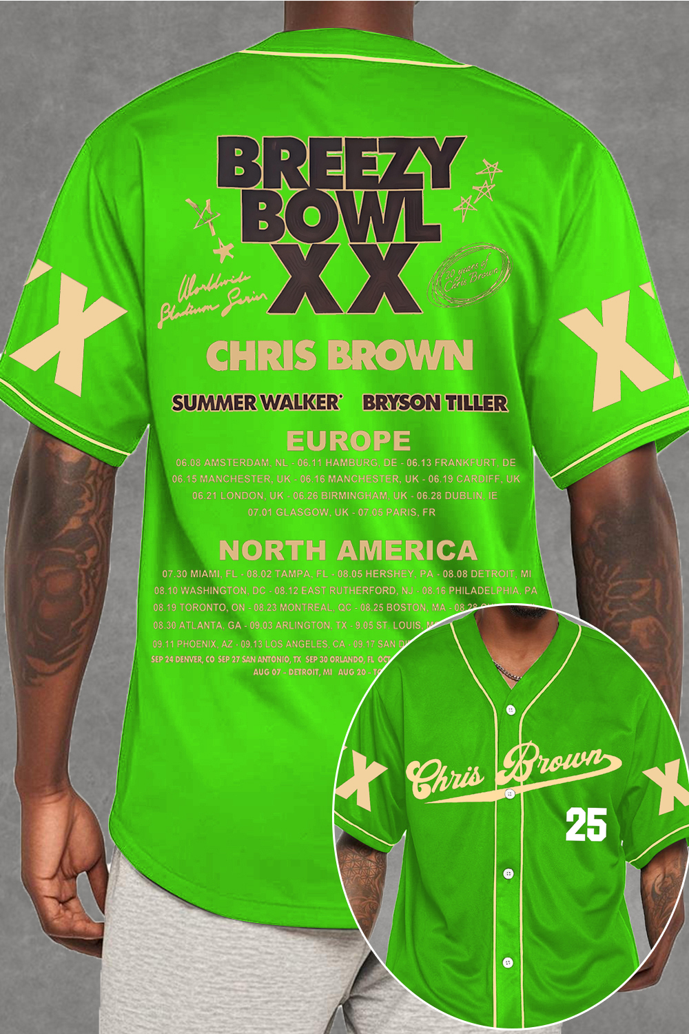 cb Jersey Tour 2025  Baseball Jersey
