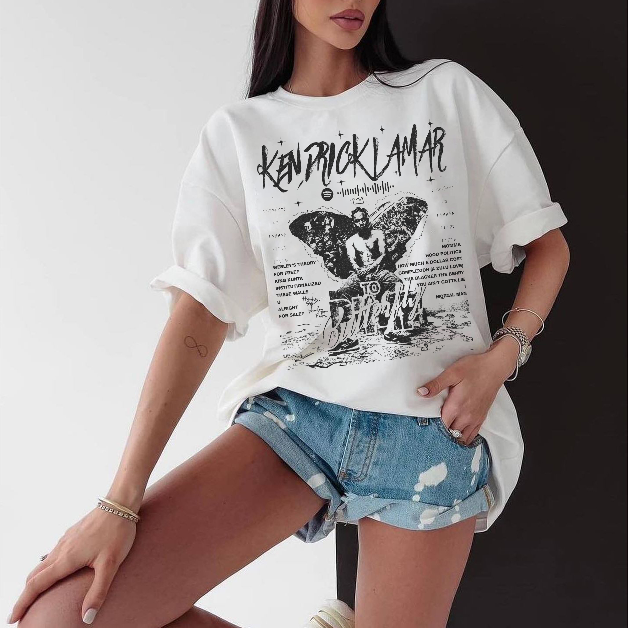 Kendrick Lamar Butterfly Album  Vintage ?C Shirt