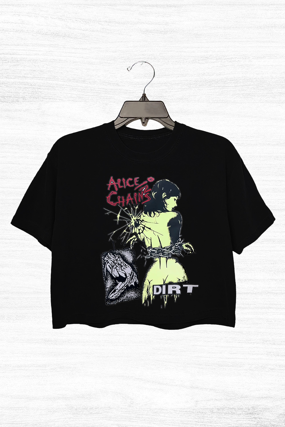 aliceinchains Short sleeve Crop Top