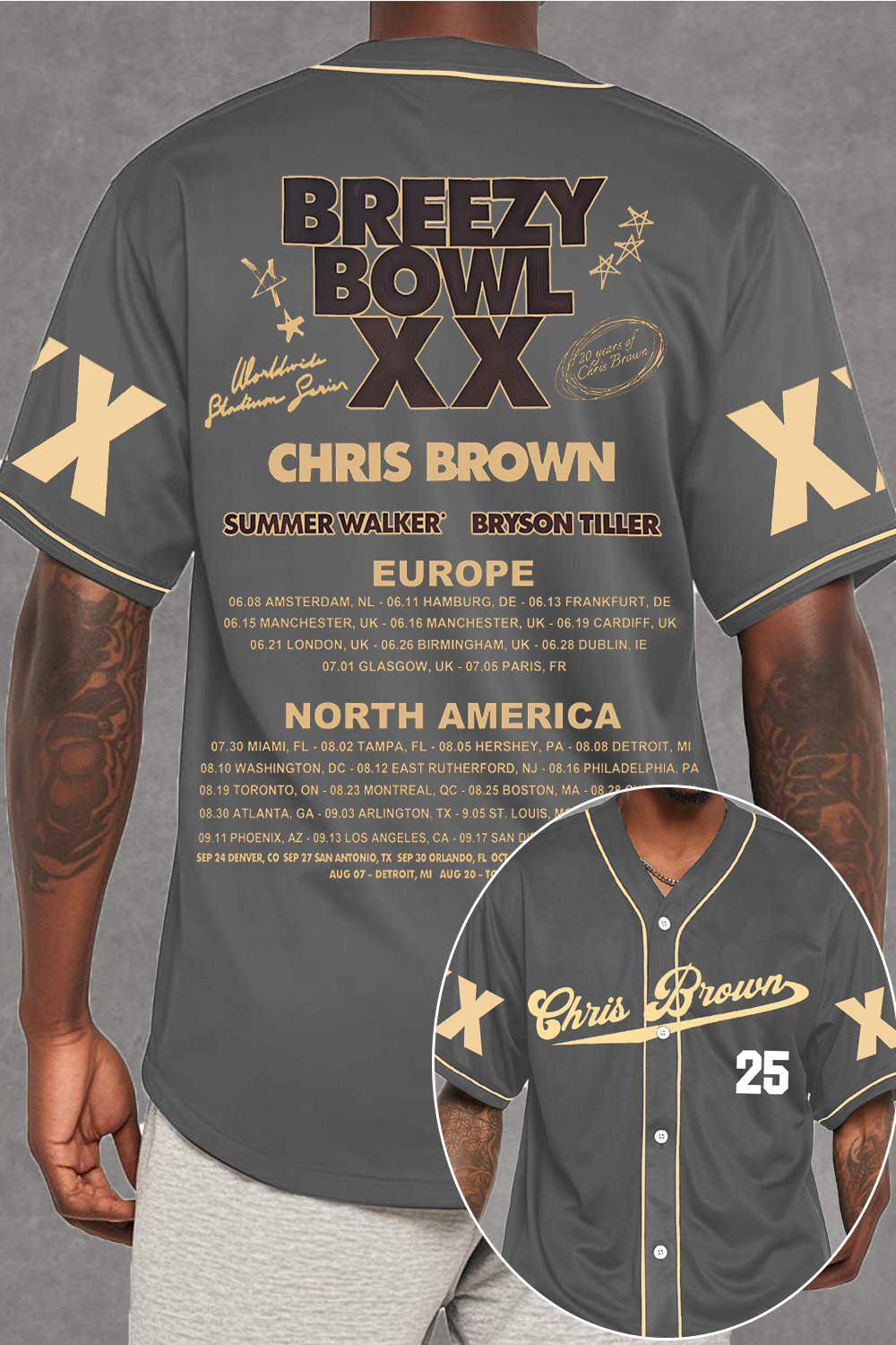 cb Jersey Tour 2025  Baseball Jersey