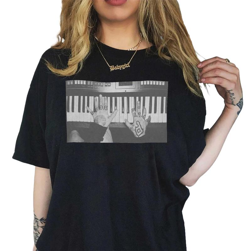 Shirt White Tee Mac Tshirt Miller Piano Gifts Rapper Tees