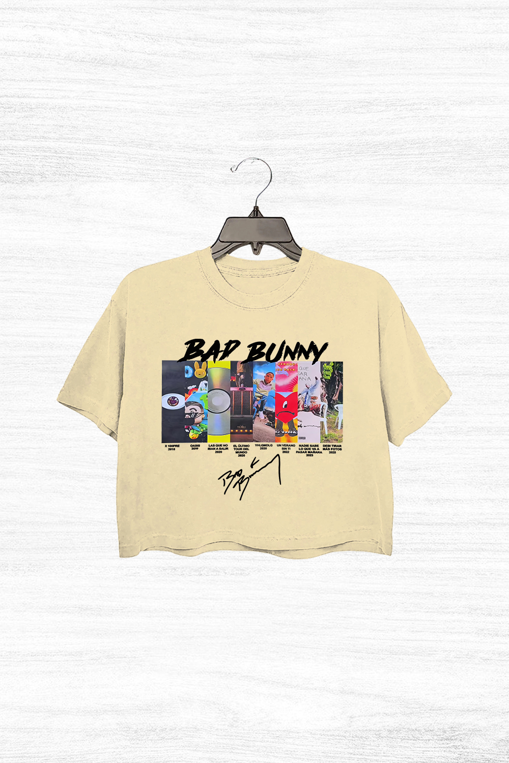 badbunny Short sleeve Crop Top