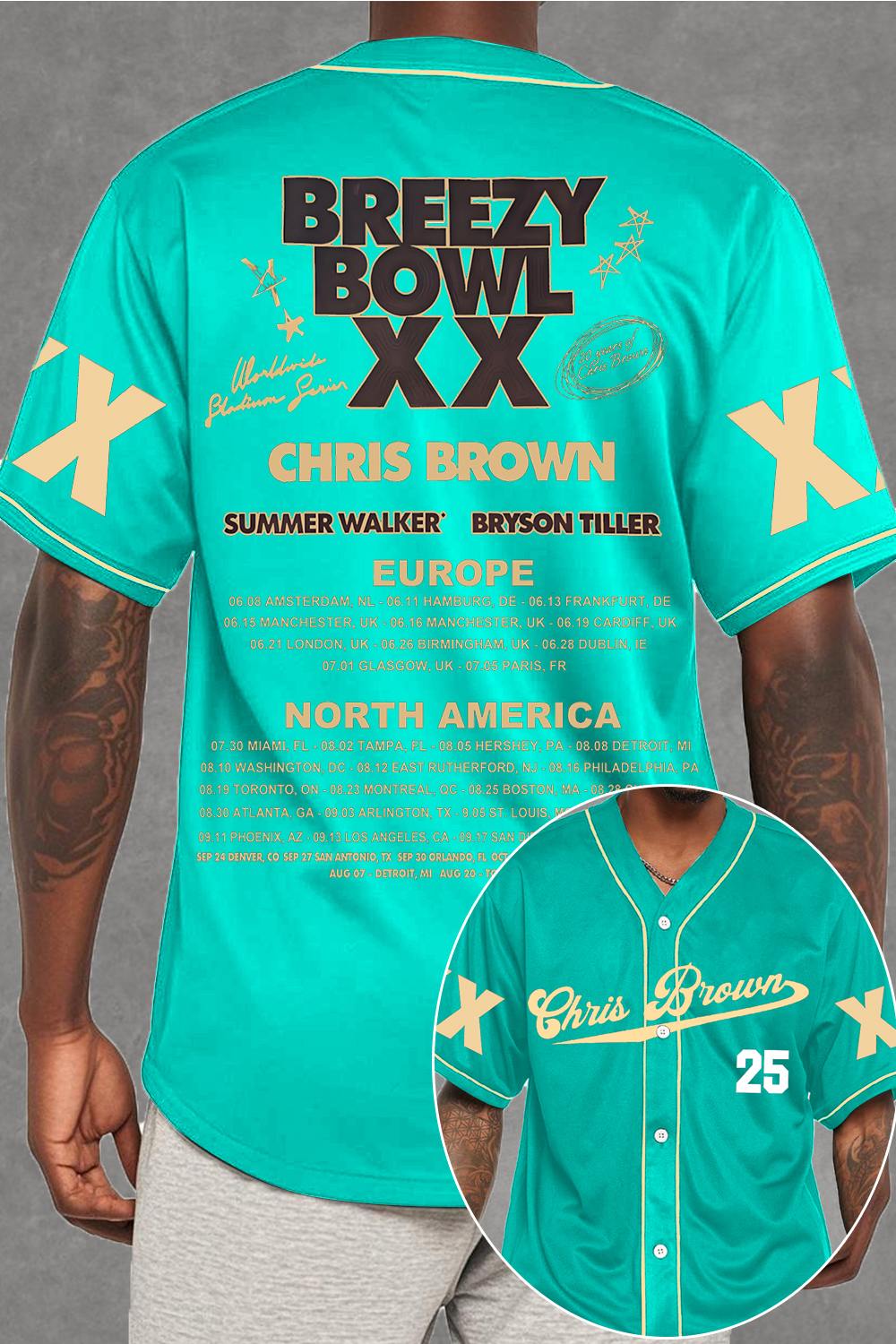 cb Jersey Tour 2025  Baseball Jersey