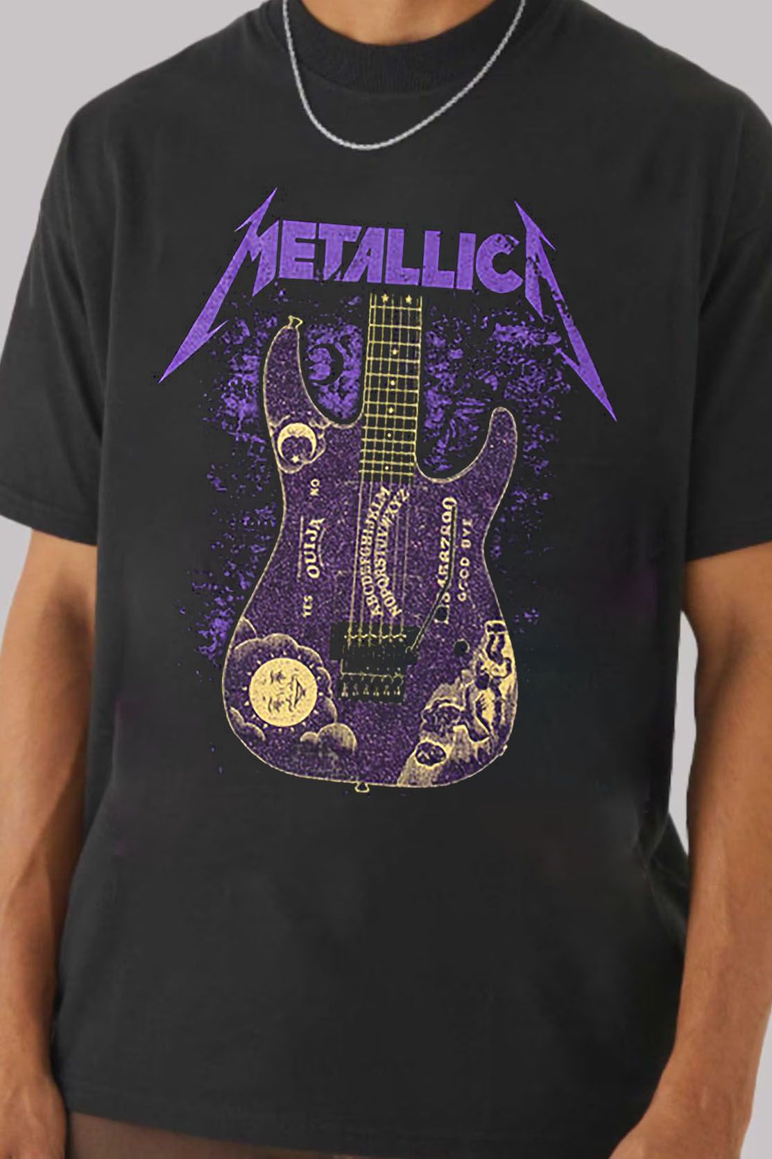 MEN'S Kirk Hammett Purple Ouija Guitar TEE