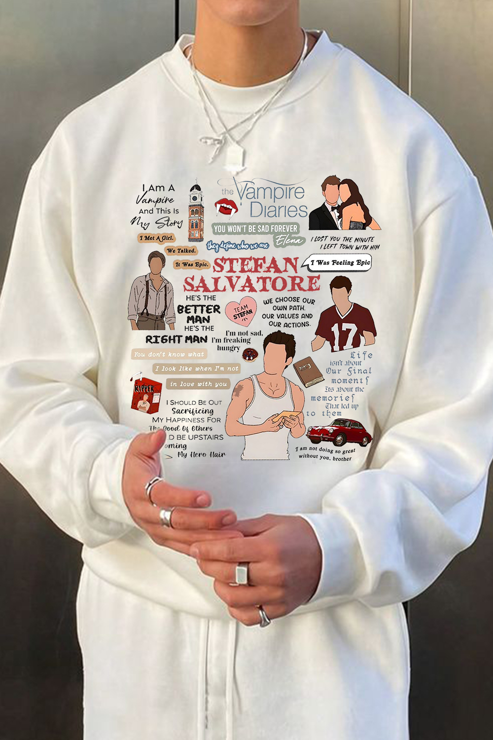 Cartoon Personalized Printed Round Neck Long Sleeve Sweatshirt