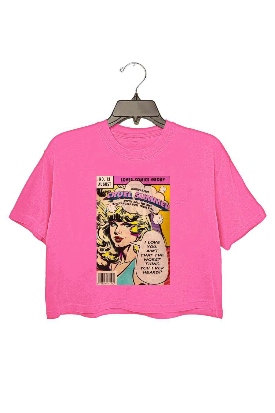 Cruel Summer Vintage Comic Lover Crop Top For Women
